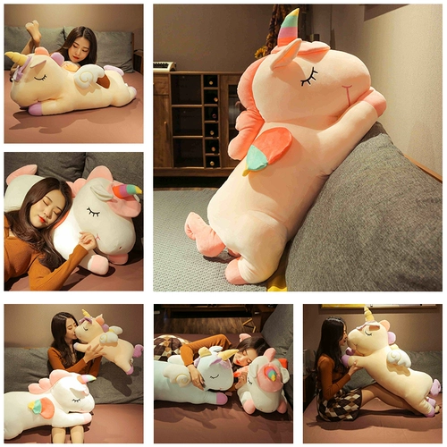 Большая милая плюшевая кукла девочка, игрушка, подушка для сна, единорог
