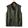 Middle-aged and elderly men's retro cotton denim vest plus size