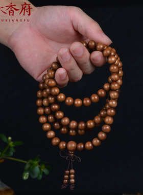 檀香木沉水情侣手串佛珠