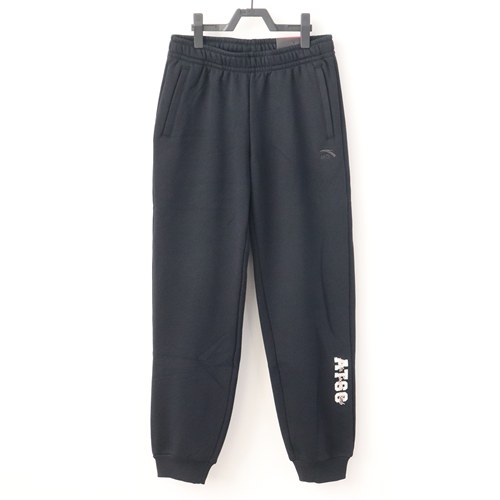 安踏女裤针织运动长裤加绒保暖舒适束口小脚裤休闲卫裤162348302 - 图1