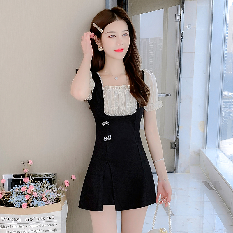 连衣裙子女装2025新款夏季短裤时尚气质女神范套装洋气时髦两件套