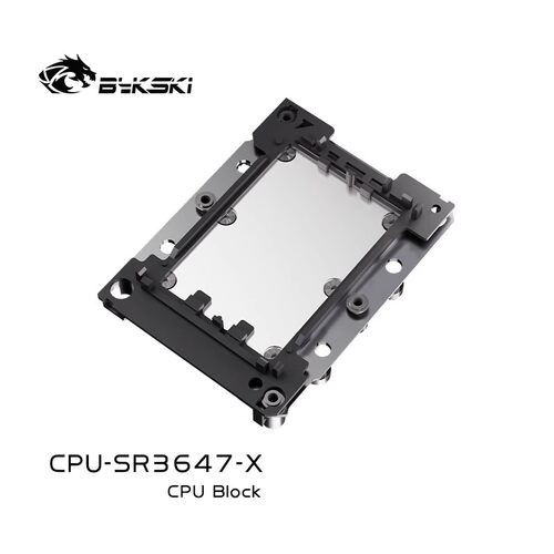 Bykski 分体CPU水冷头散热LGA3647/SKYLAKE 全铜金属 POM黑色ARGB - 图3