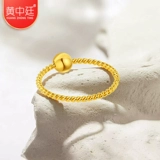 Золотой браслет с одной бусиной, кольцо ручной работы, плетеные золотые шелковые нитки на день Святого Валентина