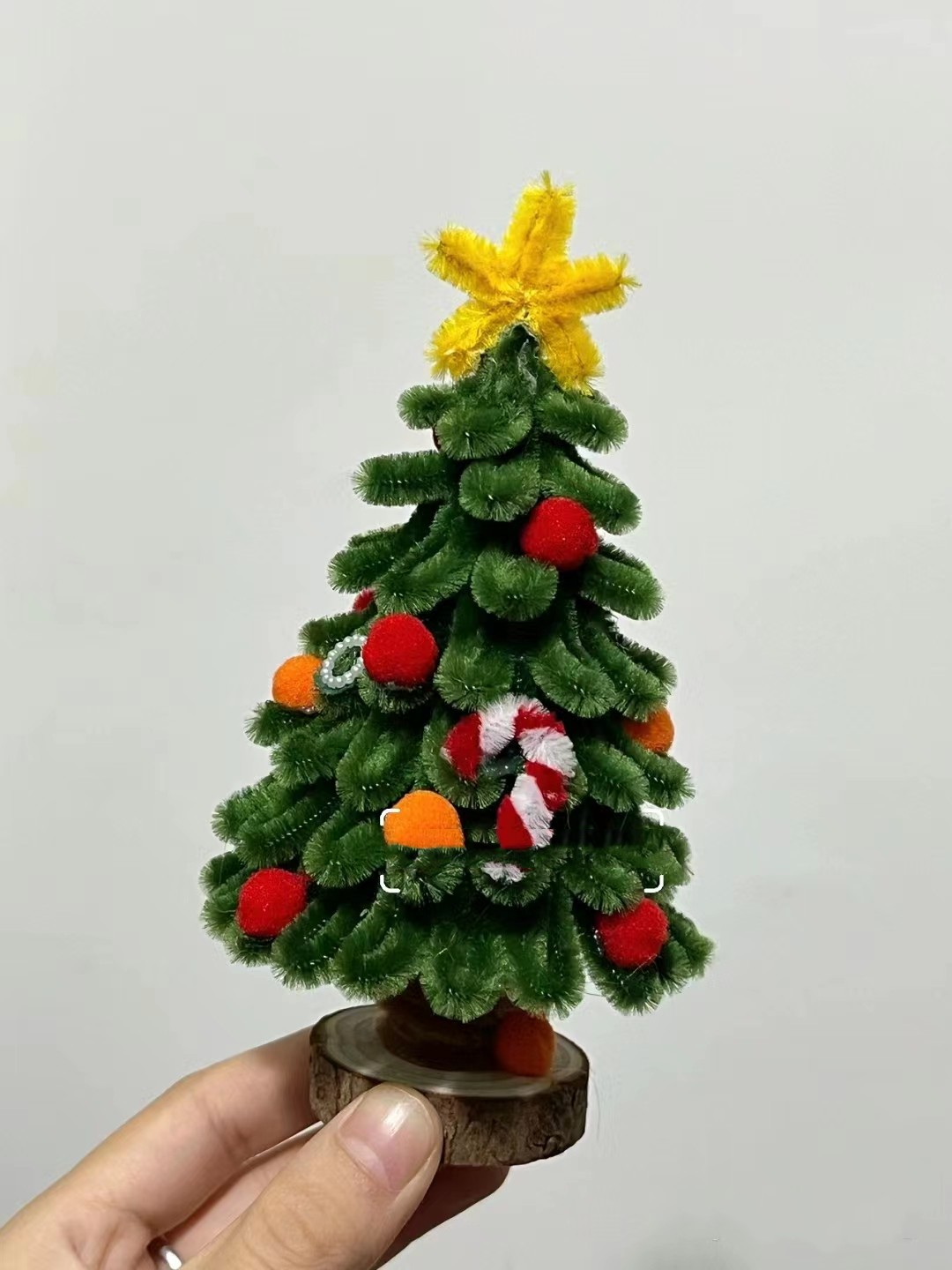 小红书DIY圣诞树创意手工扭扭棒圣诞节装饰幼儿园学生手作材料包 - 图1