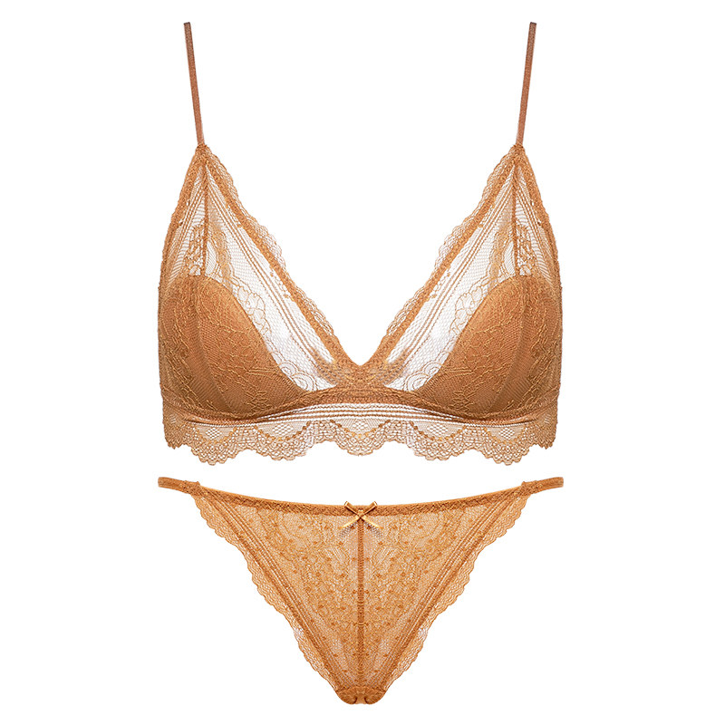 超薄款法式三角杯女聚拢小透气文胸 芬格美文胸