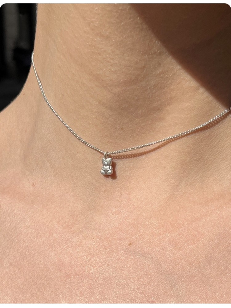 bm小熊项链女生新款短链项圈链叠戴简约百搭ins风brandy melville,淘宝优惠券,粉丝福利购,淘宝优惠卷