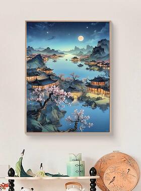 【江南山水】数字油画diy国风