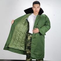 Military cotton big clothes mens winter thickened warmth lengthened large coat cotton padded jacket gapped anti-cold riding cold storage thick solid cotton clothes