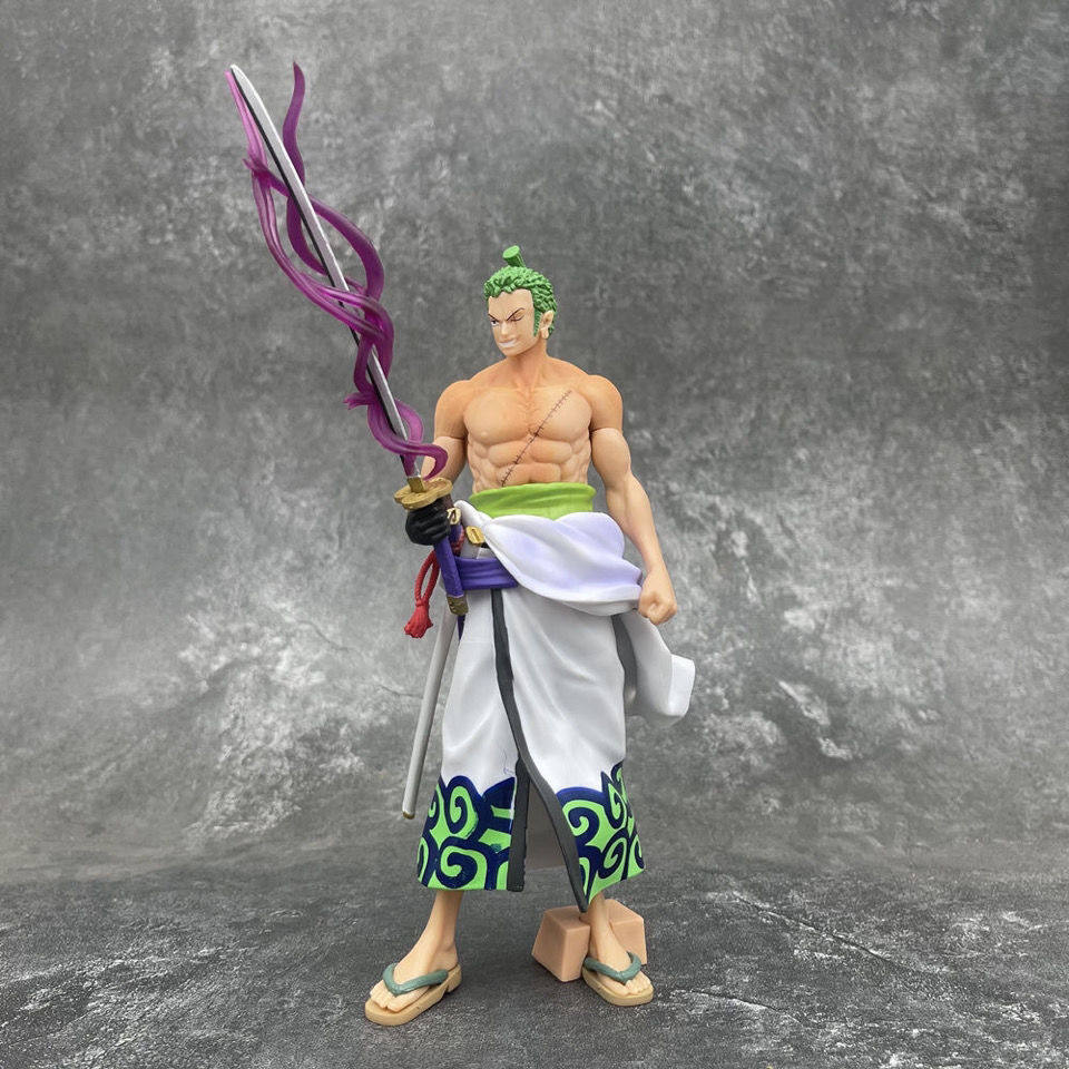海贼王gk和之国一番赏和服阎魔刀索隆手办一刀流站姿模型摆件玩具