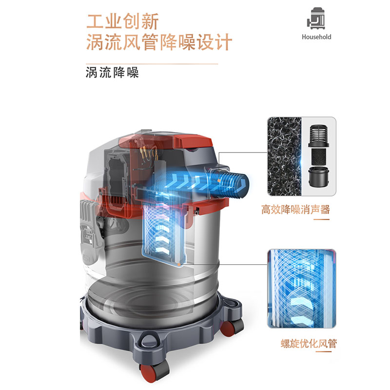 车载吸尘器家用充电式大吸力大功率洗车店商用工业装修美缝吸尘机