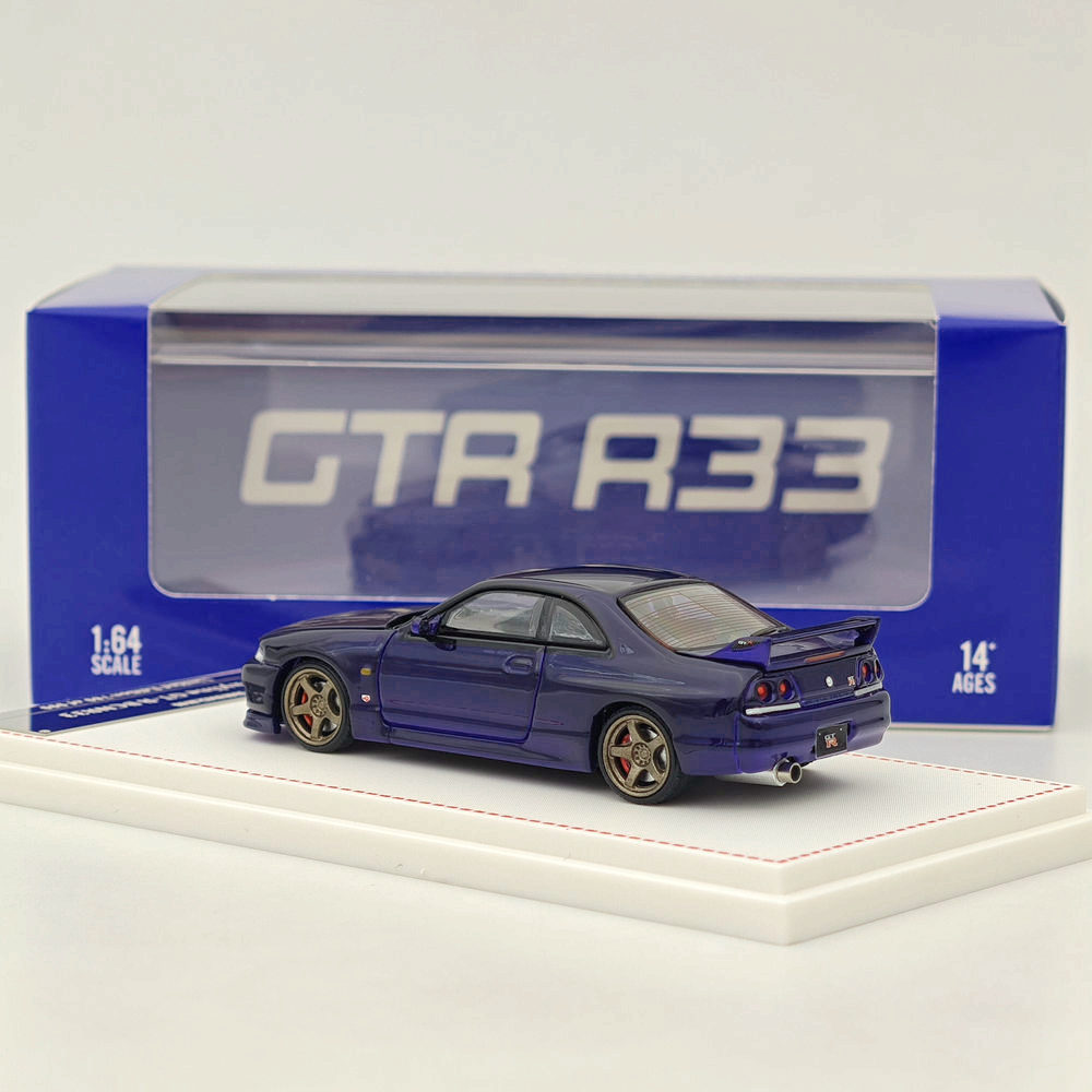 FH 1:64 Nissan 日产尼桑GT-R R33天际线Skyline仿真合金汽车模型 - 图0