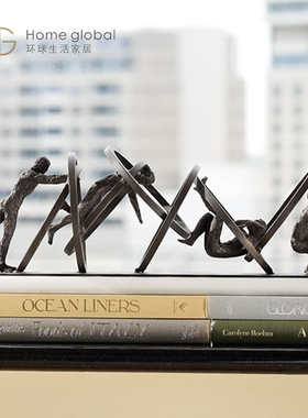 环球家居悦生活饰品样板房间办公室软装设计师体操运动员雕塑摆件