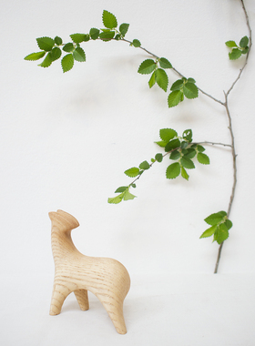 木头动物玩具小鹿手工雕刻摆件