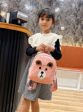 儿童包包双肩包幼儿园书包2-5岁男女宝宝可爱帆布儿童双肩包早教