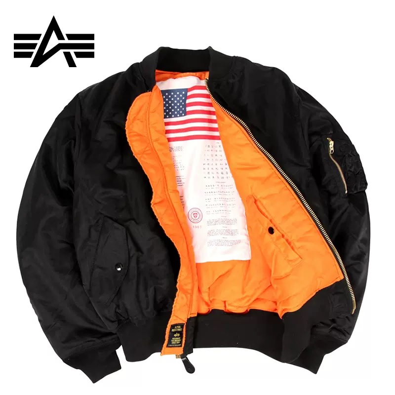 授权正品美国ALPHA阿尔法工业MA1飞行夹克MA-1保暖薄款棉服夹克-图3