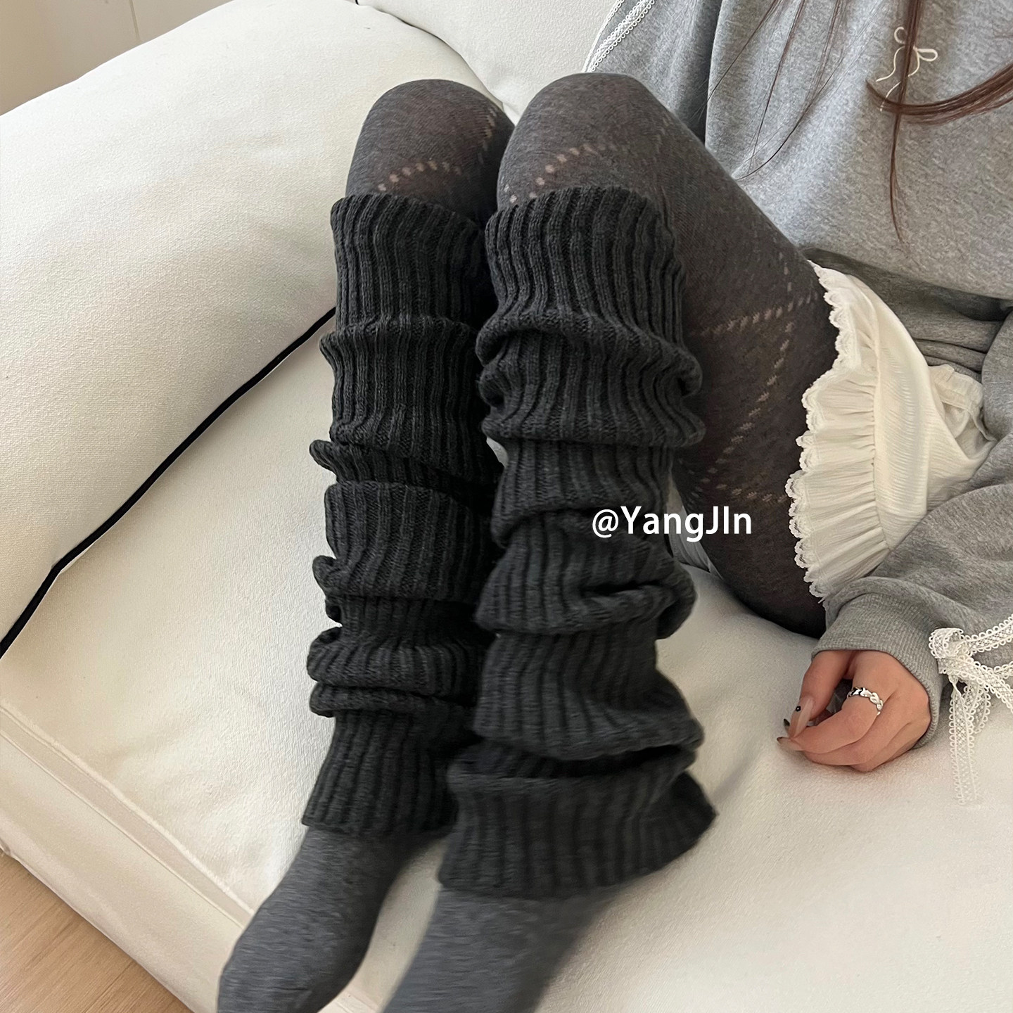 纯色70cm长筒堆堆袜套简约韩风过膝秋冬保暖腿套y2k针织辣妹女袜,淘宝优惠券,粉丝福利购,淘宝优惠卷