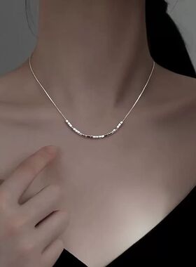 小方块项链轻奢小众设计百搭颈链