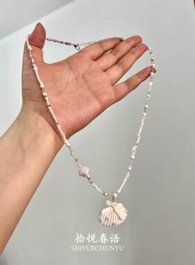 小清新串珠仿珍珠项链女夏日颈链