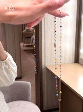 多巴胺彩色迷你爱心项链女配饰