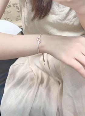 女日韩小灵蛇手链粉暴富转运