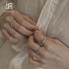 Silver narrow edge plain small round bead ring 2026 new style