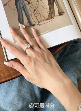 鸽子蛋钻戒指女小众设计