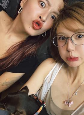 可爱粉色小狗项链轻女2025新爆款