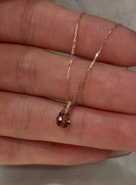 水滴仿闪钻项链女气质百搭颈链