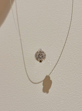 爆闪仿单钻项链女简约吊坠