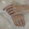 Silver narrow edge plain small round bead ring 2026 new style