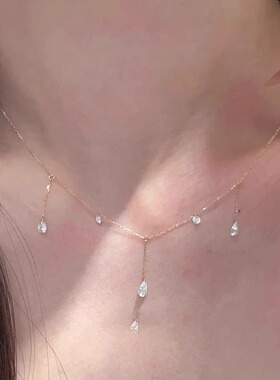 S925纯银满天星项链女款