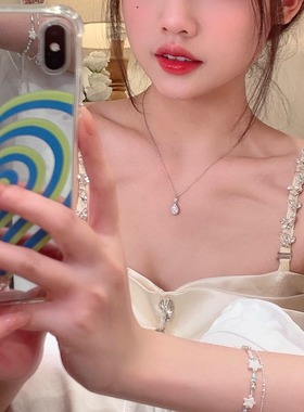 925银水滴吊坠项链2025新款爆款