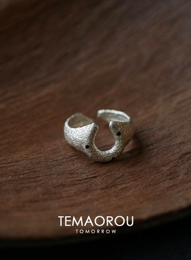 银色U型戒指女款高级感气质百搭