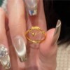 Golden fish ring for women 2026 new style exquisite temperament