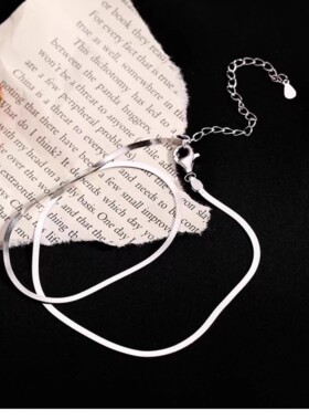 银色蛇骨链项链女2025新款秋冬