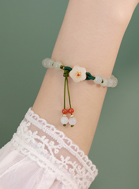 ins女小众设计海棠花流苏手饰