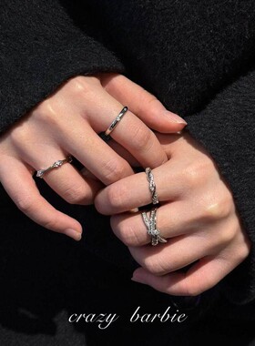 银色仿珍珠戒指女高级感轻奢指环