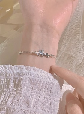 925银蝴蝶手链小众设计精致手饰