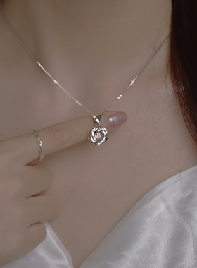 925银跳动的心项链轻奢小众锁骨