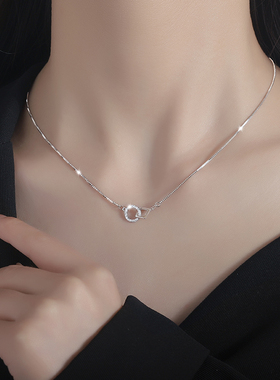 银项链女锁骨ins冷淡风