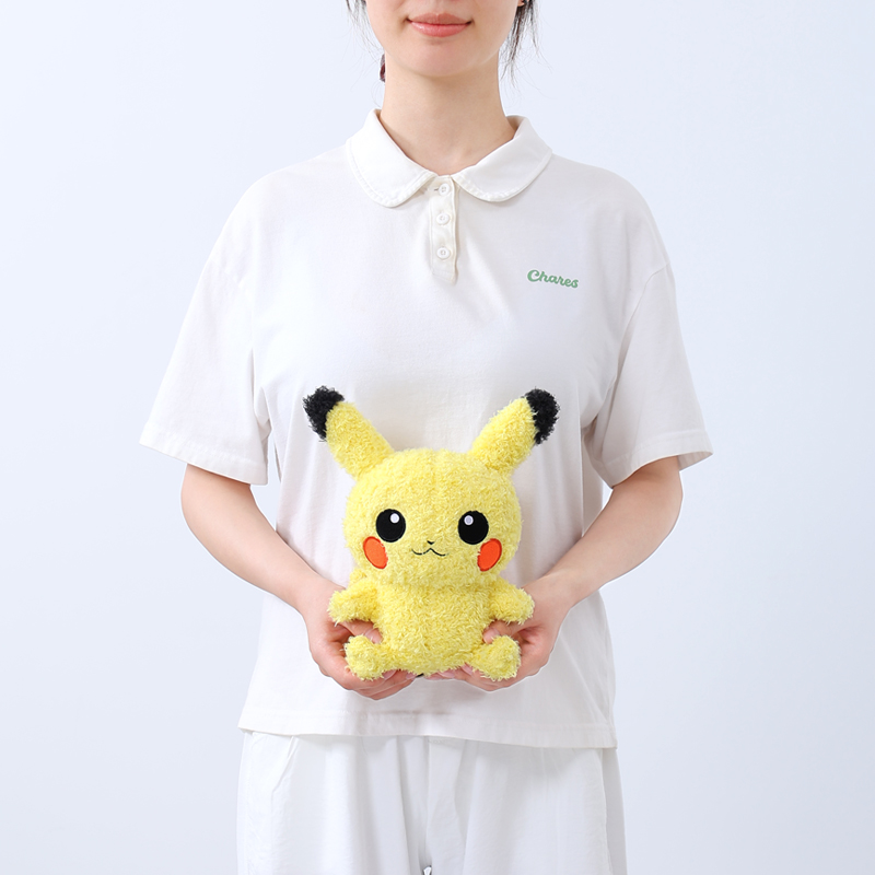 日本pokemon宝可梦神奇宝贝正版卷毛皮卡丘公仔玩偶娃娃毛绒玩具 - 图1