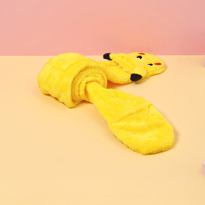 日本pokemon宝可梦神奇宝贝周边正版皮卡丘保暖围脖围巾连体手套 - 图2