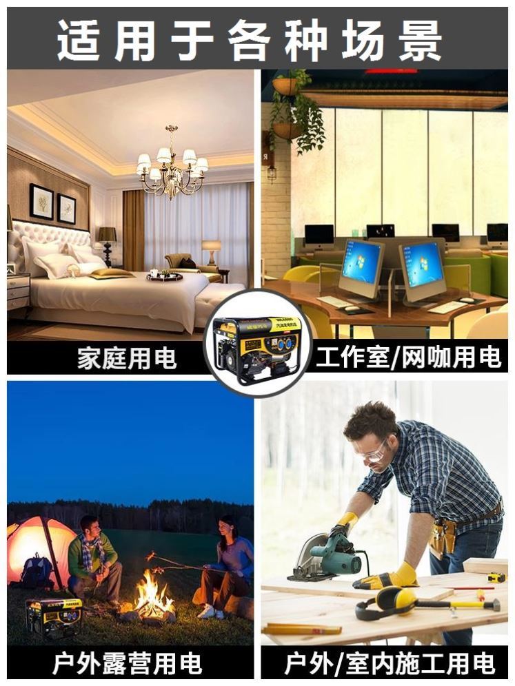 汽油2 / 3 / 5 / 7 /kw发电机组 普泰居家汽油发电机