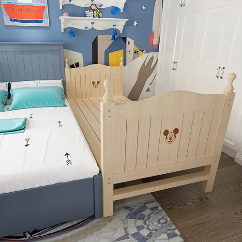 Кроватка для мальчиков, ограждение из натурального дерева для принцессы, детский матрас для приставной кровати
