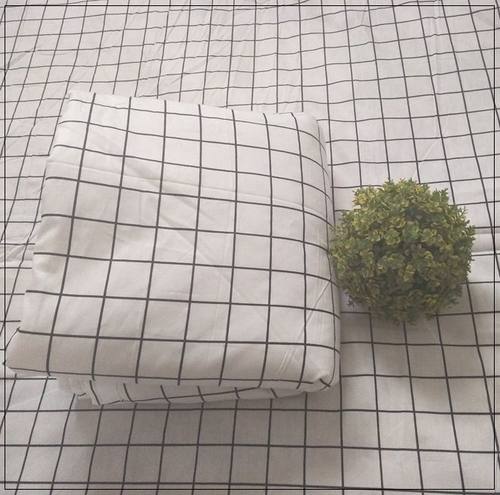 直销ins风黑白格子纯棉全棉床头罩套孤北欧冷淡风日系风格套 - 图3