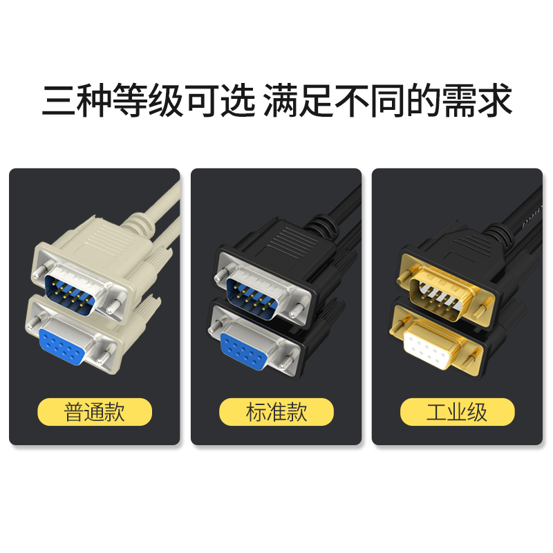 9针串口线RS232com线db9公对母延长连接直连交叉数据线3/5米10m - 图3