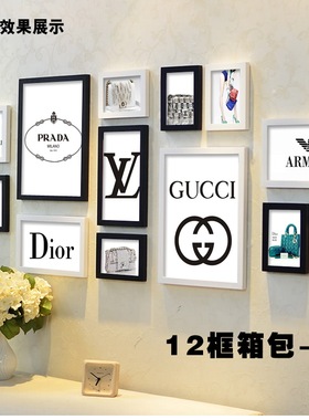 奢侈品包有框画装饰画名包海报挂画画客厅画餐厅画服装店画箱包店