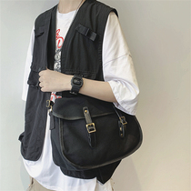 Men Satchel Casual Sails Cloth Bag Slanted Satchel Korean version Chaubou students Large capacity single shoulder bag Guys Postbag Package
