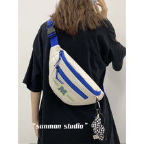 Chest Bag Male Tide Card Summer Sloped Satchel Bag Mens Bag Sports Satchel Casual Minimalist Student Purse Single Shoulder Bag Tide