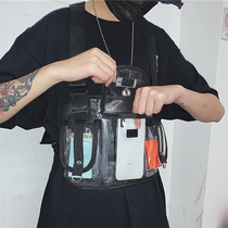 Functional Tactical waistcoat Multi-functional chest bag Mens transparent bag Tide Cards Daily Frock Backpack Vest double shoulder bag Ins